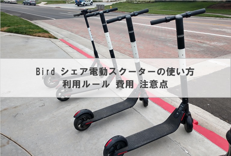 アメリカ生活 Bird シェア電動スクーターの使い方│利用ルール 費用 注意点
